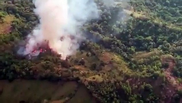Fuego forestal afectó zona boscosa de Villa Altagracia