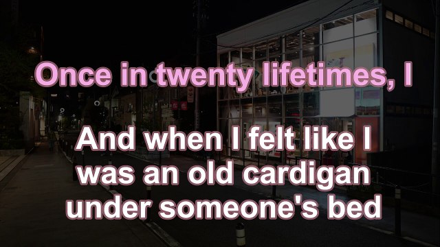 Karaoke♬ cardigan - Taylor Swift 【No Guide Melody】 Instrumental