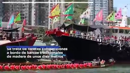 Barcos dragón toman Hong Kong