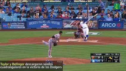 Taylor y Bellinger jonronearon en triunfo de los Dodgers