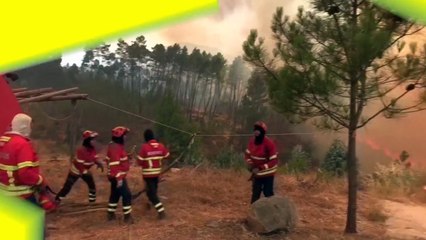 Continúan las labores de extinción del fuego en Portugal