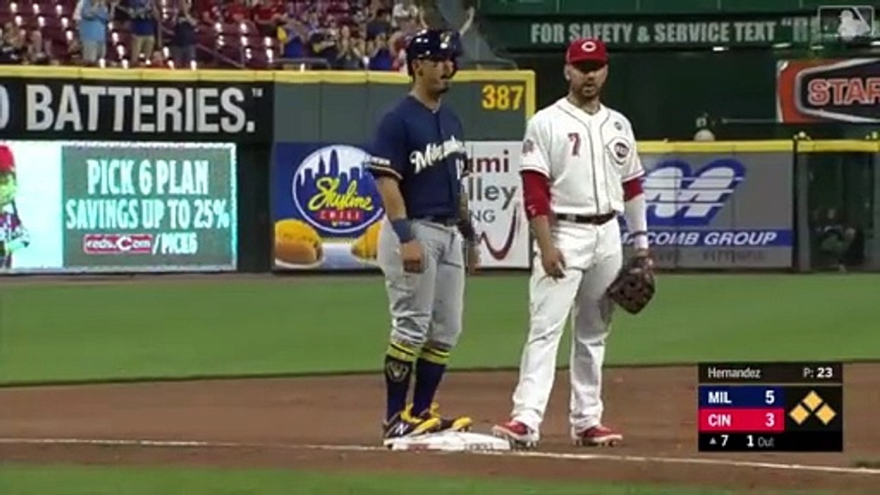 Christian Yelich fue el héroe  de los Cerveceros