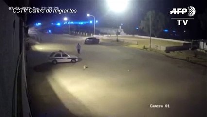 Dramáticas imágenes del momento del bombardeo contra centro de migrantes de Libia