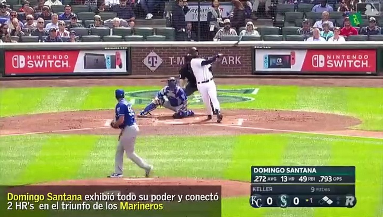 Domingo Santana conectó 2 jonrónes y empujó 5 en victoria de los Marineros