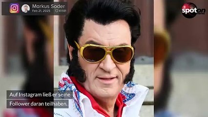 Markus Söder überrascht als Elvis: Fans diskutieren über Bart-Look