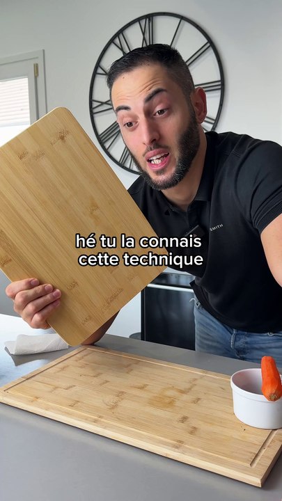 Astuce pour ne pas tacher ta planche à découper...