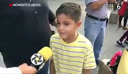Niño le hace pasar vergüenza a su madre durante entrevista en vivo
