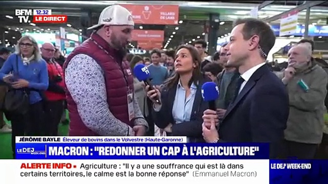 "Le climat est différent de l'an dernier au salon de l'Agriculture mais il est toujours aussi tendu dans les campagnes", déclare Jérôme Bayle, éleveur du Volvestre