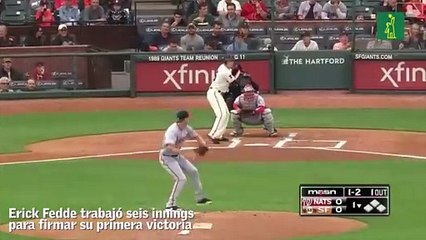 Erick Fedde trabajó seis innings para firmar su primera victoria en ocho aperturas