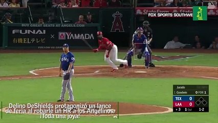 Delino Deshields se lució con una atrapada de feria