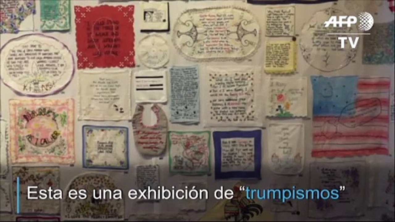 Frases de Trump convertidas en arte