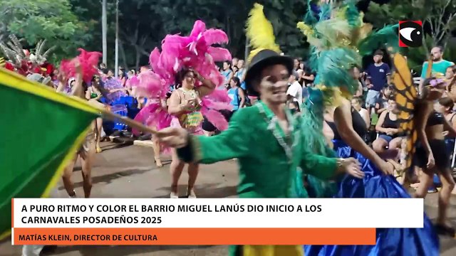 A puro ritmo y color el barrio Miguel Lanús dio inicio a los Carnavales Posadeños 2025