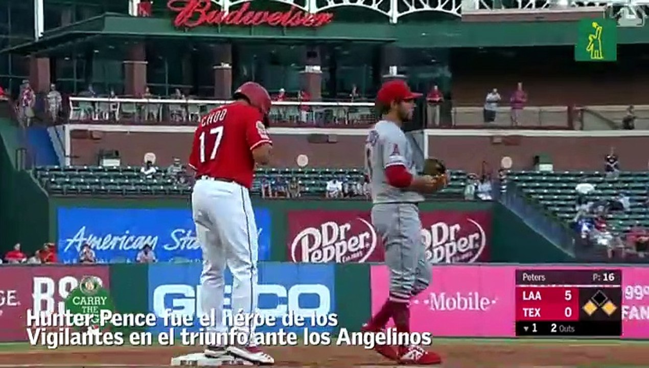 Hunter Pence guió triunfo de los Vigilantes sobre los Angelinos