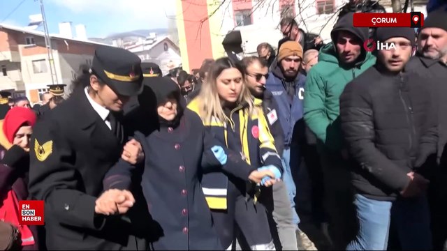 Çorum'da oğlunu son yolculuğuna uğurlayan baba: Vatana helal olsun