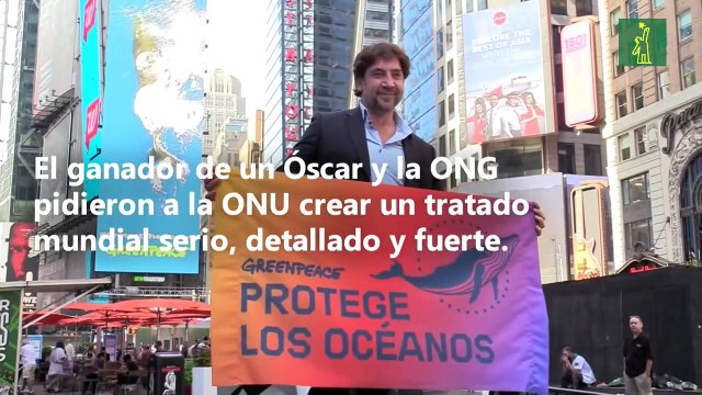 Javier Bardem y Greenpeace piden en Nueva York un tratado para los océanos
