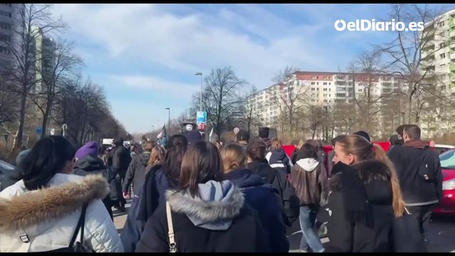 Manifestación contra la extrema derecha alemana en Berlín