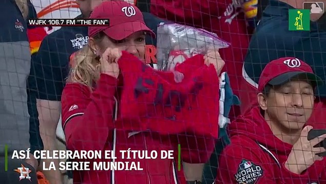 Así celebraron los Nacionales el título en la Serie Mundial