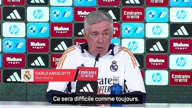 Ancelotti sur le tirage contre l'Atlético : Ce sera difficile comme toujours