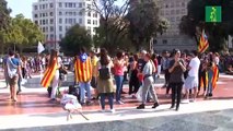 Independentistas catalanes salen a las calles en protesta tras condena a sus líderes