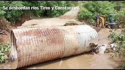 Se desbordan ríos Tireo y Constanza y destrozan ocho puentes