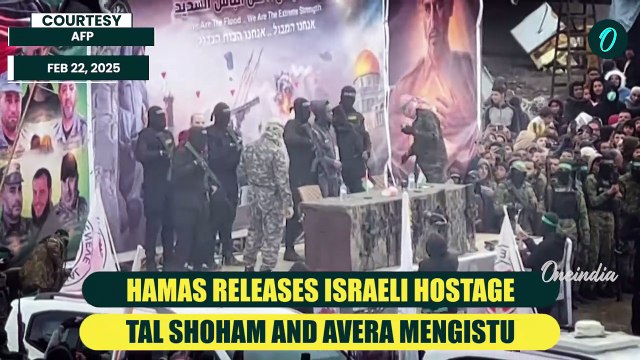 Hamas Releases Israeli Hostage Tal Shoham; Families Weep in Relief | Watch Hamas’ Chilling Transfer