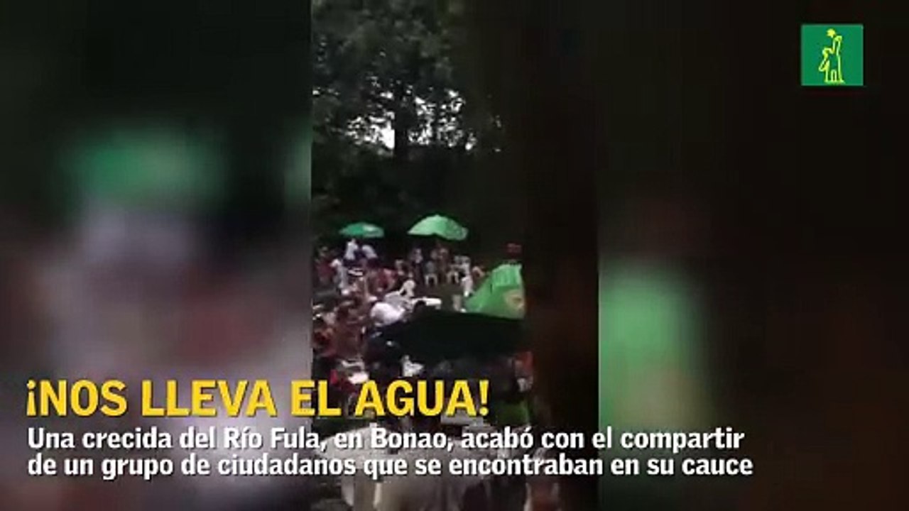¡Nos Lleva El Agua! Crecida del Río Fula puso a correr a los bañistas
