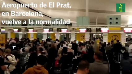 Normalidad en El Prat para los pasajeros tras una noche larga de protestas