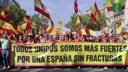 Antindependentistas muestran hartazgo tras violencia en Cataluña
