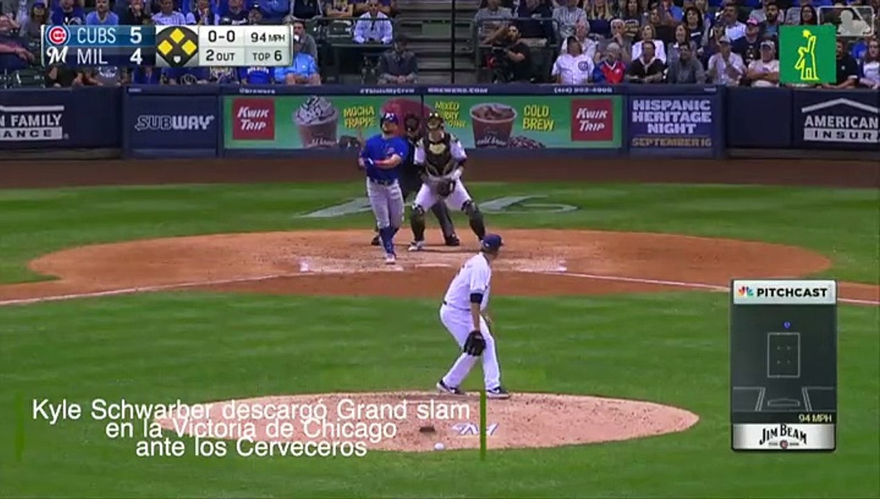 Kyle Kyle Schwarber sacudió grand slam y le dio el triunfo a Chicago