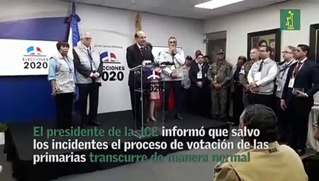 El presidente de la JCE informó que el proceso de votación de las primarias transcurre de manera normal