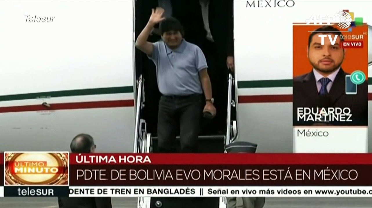 Evo Morales arriba a México como asilado político