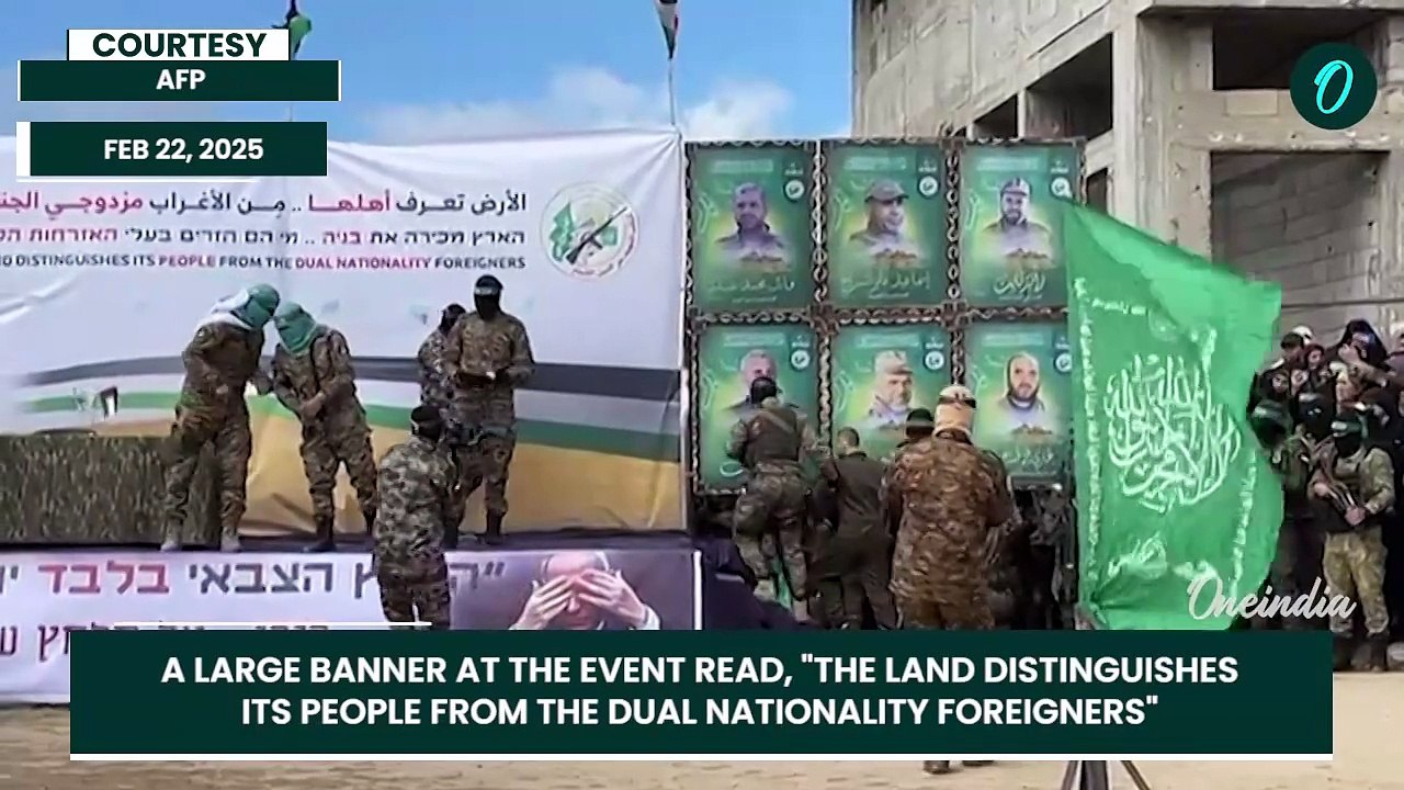 Shocking Video| Freed Israeli Hostage Omer Shem Kisses Hamas Fighters, Smiles, Waves Before Release
