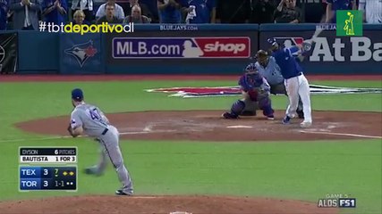 #TBT: El fenomenal bat flip de José Bautista en la serie de división