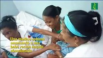 Imágenes de doctora amamantando a una bebé abandonada conmueven a los cubanos