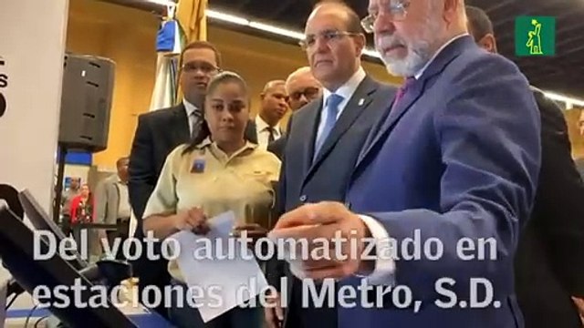 Módulos educativos del voto automatizado en estaciones del Metro de Santo Domingo