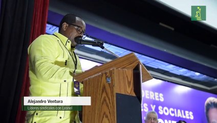 Leonel recibe apoyo de sindicalistas y trabajadores sociales
