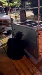 Man afraid of dogs has a PRICELESS reaction after being unexpectedly spotted by one