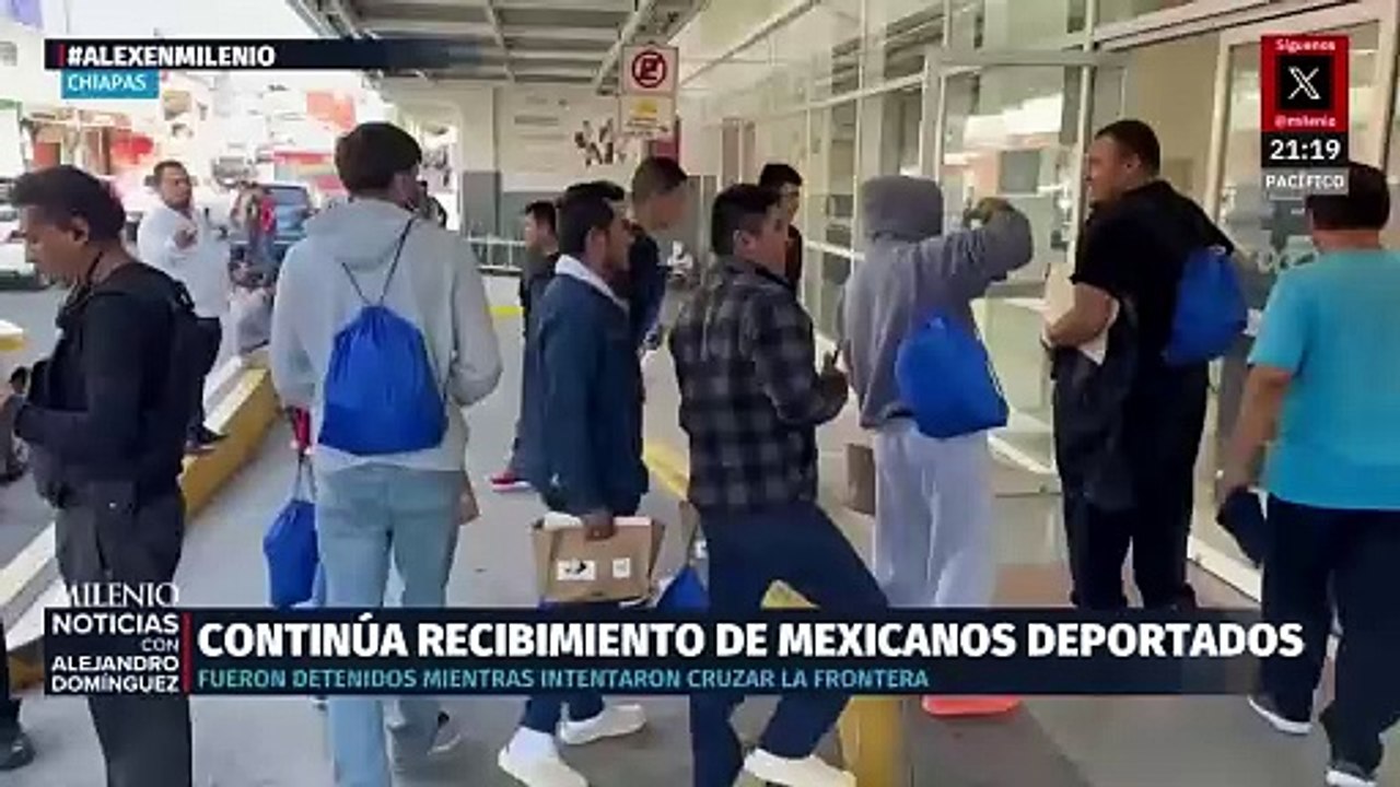 Nuevo vuelo de mexicanos deportados llegan a Tapachula, Chiapas