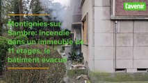 Montignies-sur-Sambre: incendie dans un immeuble de 11 étages, le bâtiment évacué