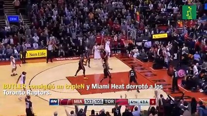 Miami Heat vence a Toronto Raptors con triple-doble de Butler