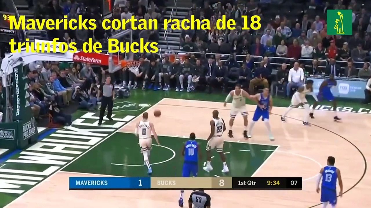 Mavericks cortan racha de 18 triunfos de Bucks