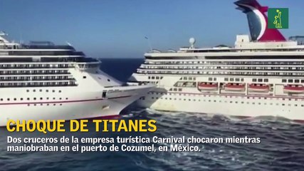 Choque de cruceros en México deja un herido