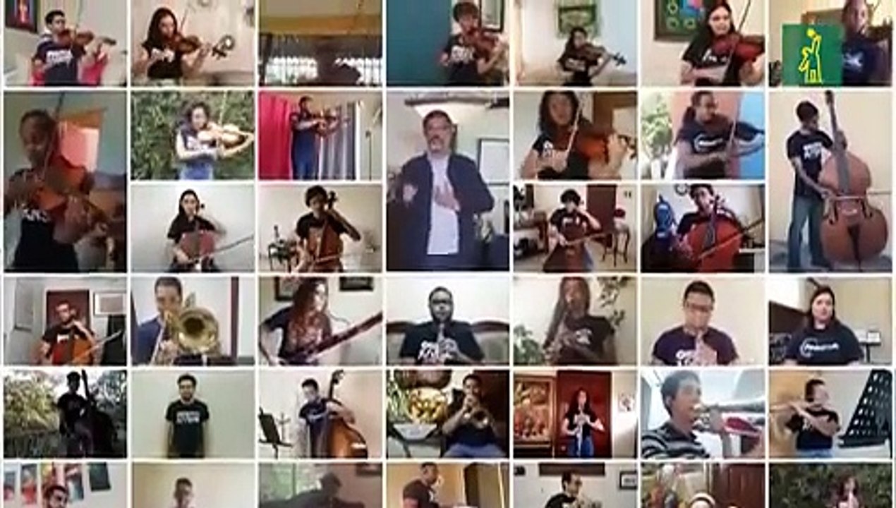 Sinfónica Juvenil Dominicana interpretando nuestro Himno Nacional