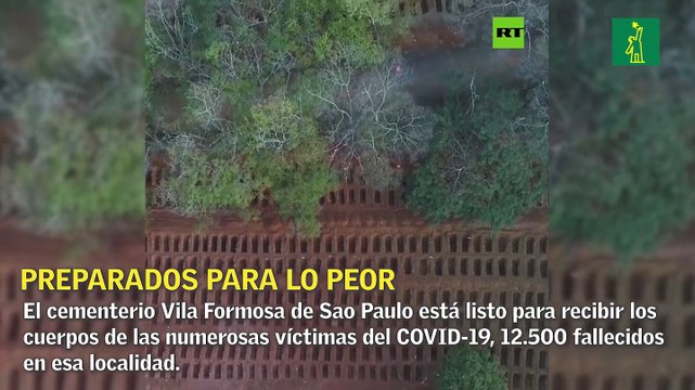 Preparados para lo peor: Cientos de tumbas son cavadas en cementerio de Sao Paulo