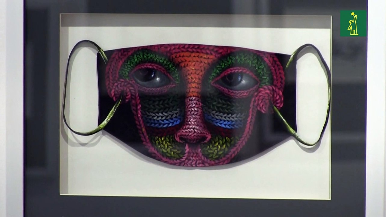 Artistas iraníes instan a la gente mediante el arte al uso de las mascarillas