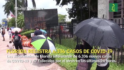 Florida registra 6.336 casos de COVID-19 bajo la amenaza de colapso sanitario