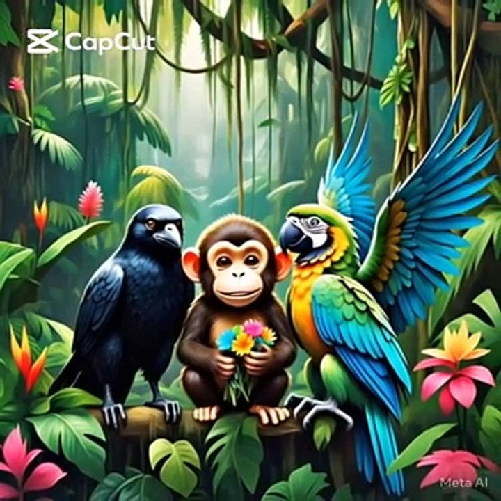 Laalchi Kawa Aur Us Ke Dost Bandar Aur Toota | Urdu Moral Story for Kids | Greedy Crow Animated Story