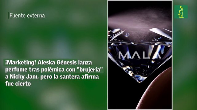 ¡Marketing! Aleska Génesis lanza perfume tras polémica con brujería a Nicky Jam, pero la santera afirma fue cierto