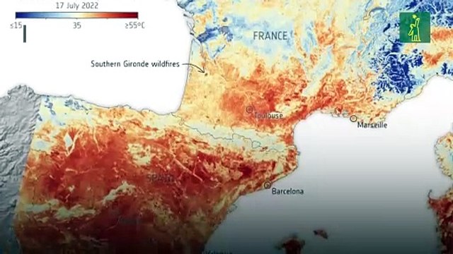 Los satélites de la ESA captan imágenes de hasta 55ºC en la superficie terrestre