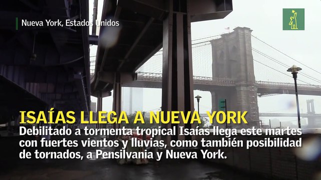 Isaías llega a Nueva York con fuertes vientos y lluvias
